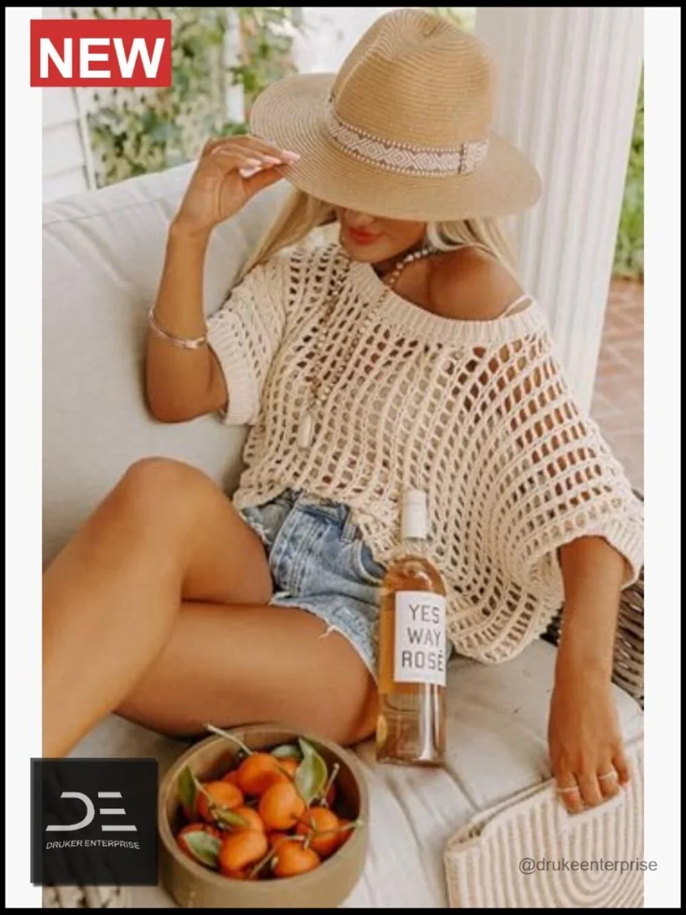 Crochet Hollow Out Short Sleeve Knit Top Beach Coverup Sweater